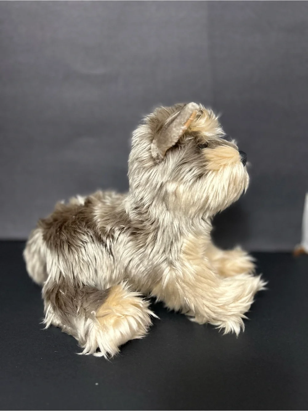 Plush Yorkie Dog Toy - Tan and Cream - Soft Squeaker
